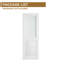 Half Frosted Glass Slab Door Solid Manufactured Wood White Primed Standard Door Without Frame and Hardware Kit-109746659