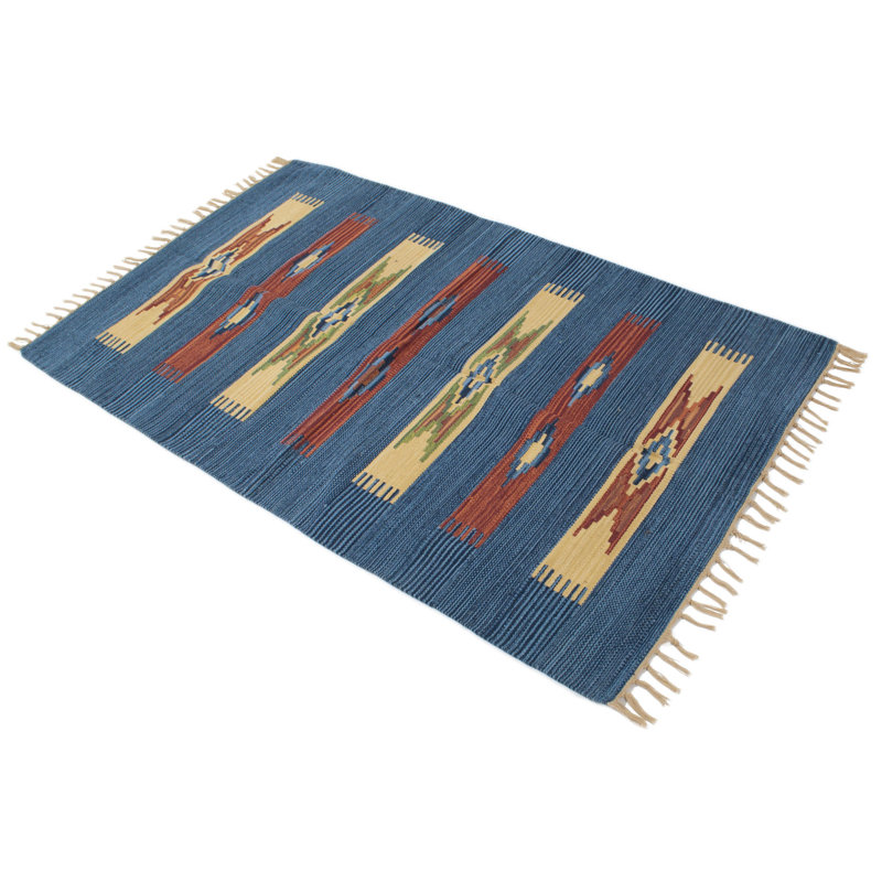Runner Anaheim Geometric Chenille Flatweave 24cm X 94cm Area Rug