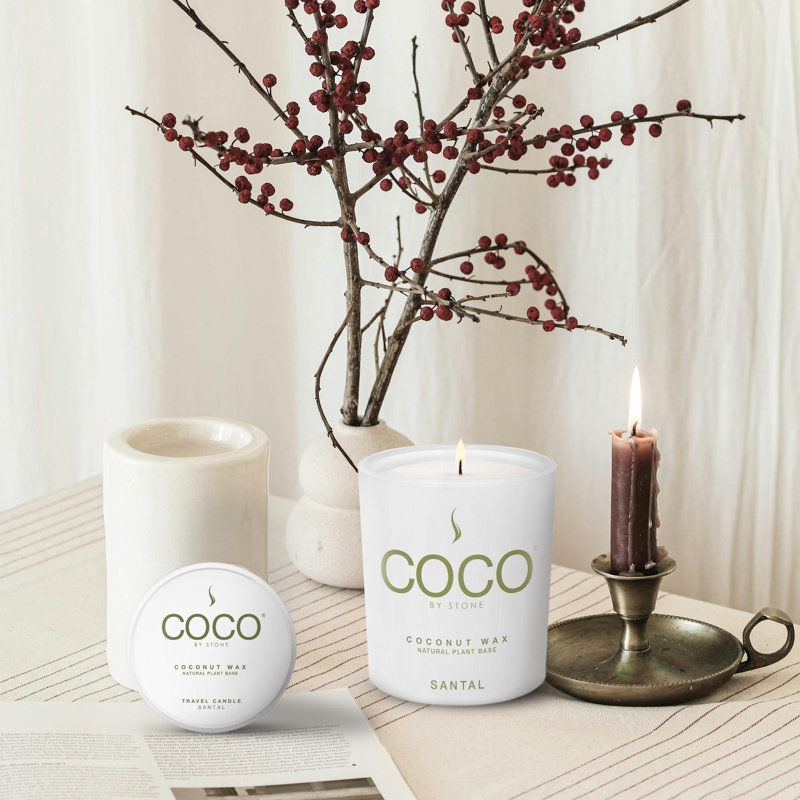 Bougie en cire Santal, Pot de 6,5 oz