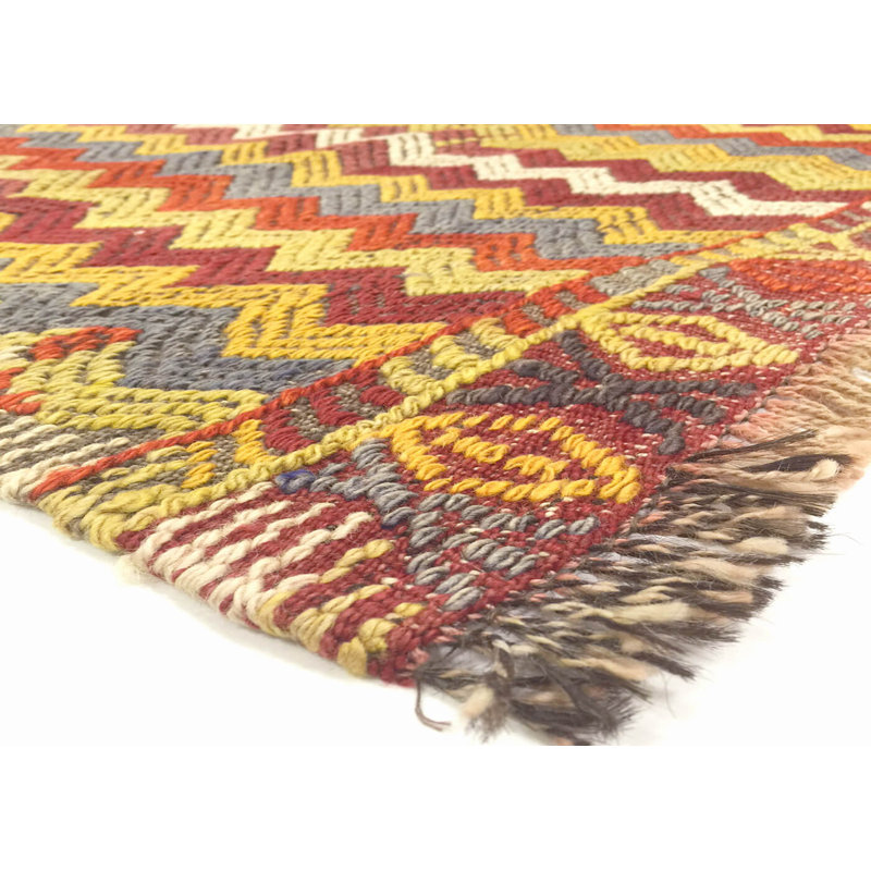 Square One-of-a-Kind 2'6" X 2'8" 1960s Wool Area Rug in