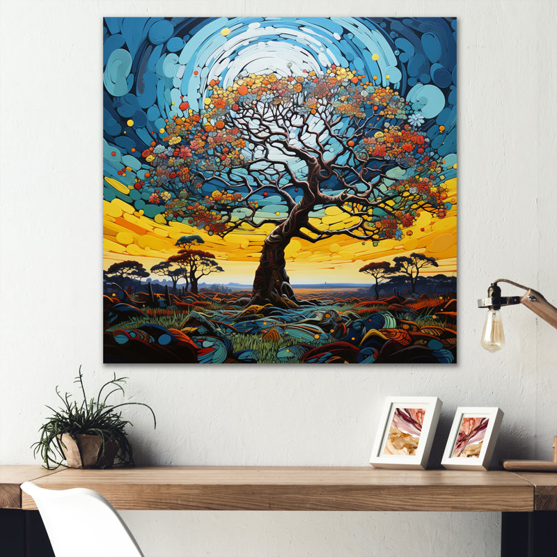 " Baobab Tree Dancing I ", Wrapped Canvas, 30" H x 30" W x 1" D