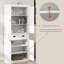 Armoire de rangement avec 4 portes, tiroir, 2 tablettes réglables