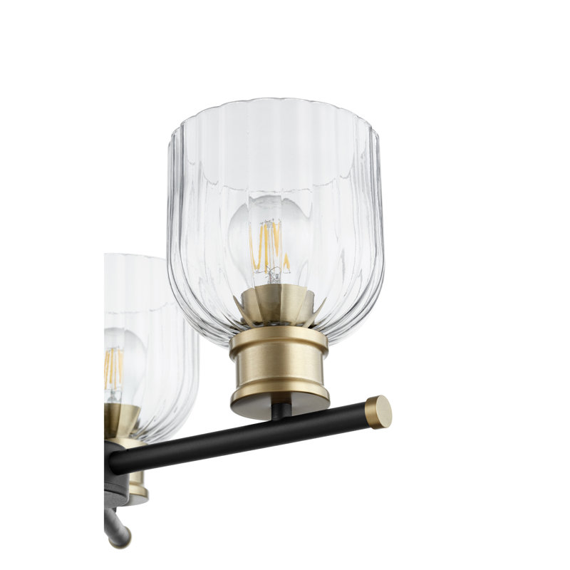 Lustre classique unique à 3 lumières Nerissa, Laiton vieilli