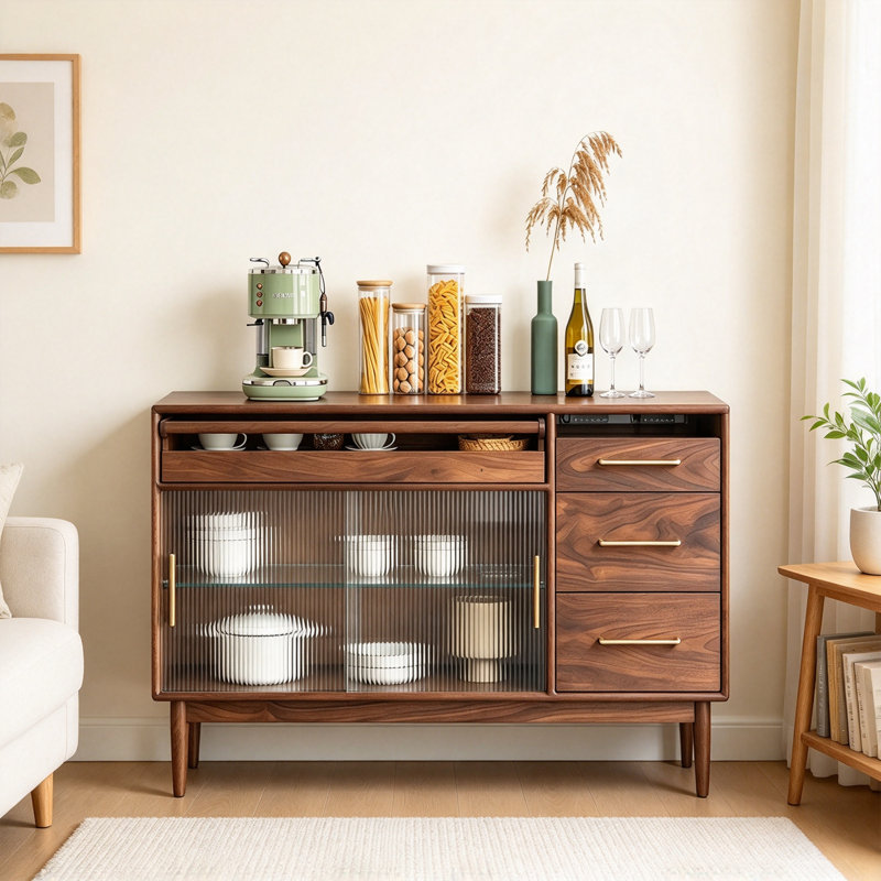 Buffet Table, 33.86" H x 55.12" W x 16.93" D