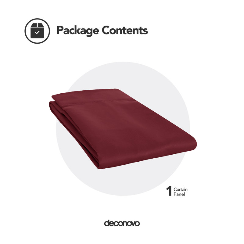 Blackout Curtain Single Panel, Width 117 x Drop 138 cm, Red