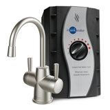 HOT250 Instant Hot and Cold Water Dispenser System, 2-Handle 8.21 in. Water Faucet with Tank