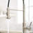 Elegant Brushed Nickel Kitchen Sink Faucet With Pullout Spray - Ceramic Filler, Stable Water Temperature, Easy Installation And Maintenance Contemporary In Pull Out , Leak- Design, Finish-1943092623