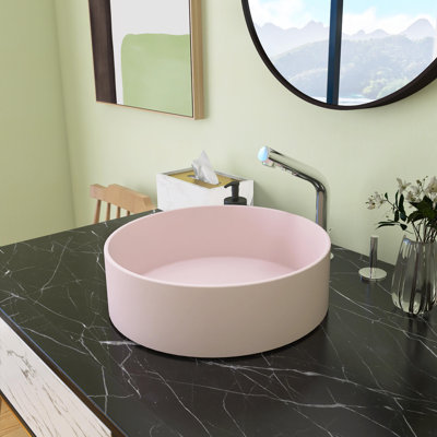 Lavabo de salle de bain vasque semi-encastré en céramique
