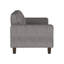 Ensemble de canapé rembourré 3 pièces à accoudoirs carrés gris-419243966