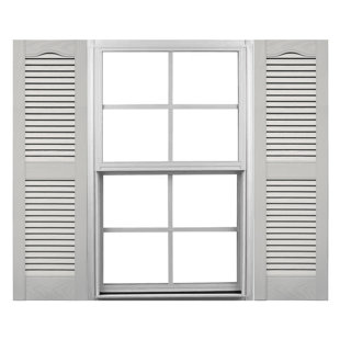 Mid-America 12'' Louvered Shutters (Set of 2)