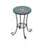 Table d'appoint de patio, colorée et noire