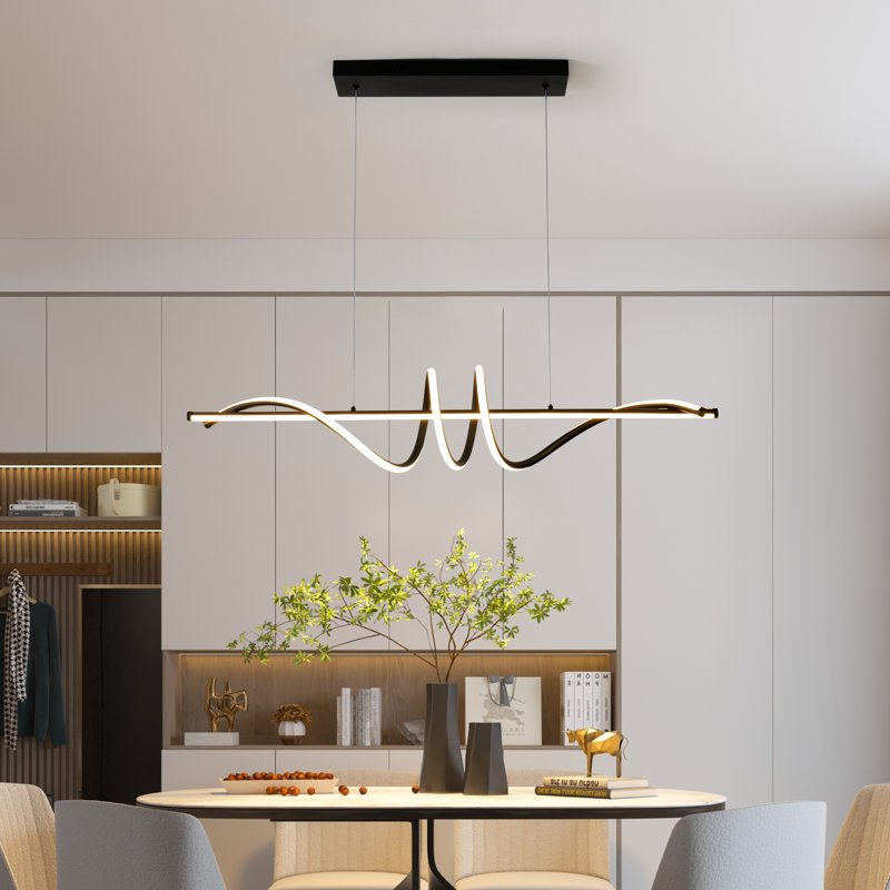 Annchen 1 - Light Black LED Dimmable Kitchen Island Pendant