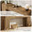 71" Farmhouse Console Table For Entryway, Long Sofa Table Behind Couch-129906971