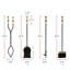 Ensemble d’outils de cheminée à base ronde 4 pièces Odriscoll-536413944