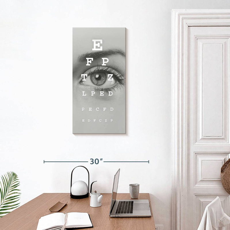 Eye Test Chart, 30" H x 15" W