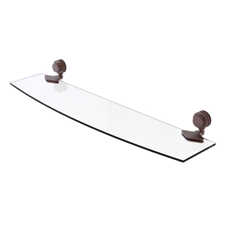 Venus Bracket Shelf, Unlacquered Brass, 2" H x 24" W x 5" D