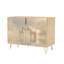 Buffet Buffet avec rangement Chevaux blancs se faisant face Scène de nature monochrome minimaliste avec 2 portes pour le salon et la cuisine