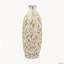 Vase amphore décoratif en céramique de 15 x 15 x 39,5 cm (5,9 x 5,9 x 15,6 pouces) orné de motifs floraux multicolores