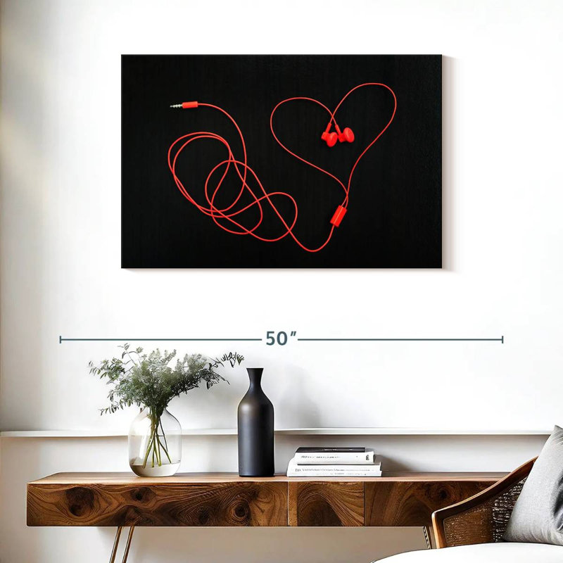 Abarca Heart Earphones, 24" H x 36" W