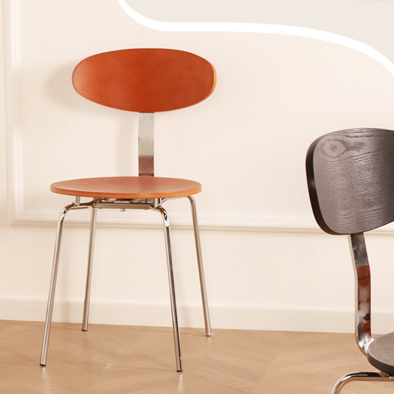 Chaise d'appoint à dossier cerise argent massif (ensemble de 2), Cherry, Cherry