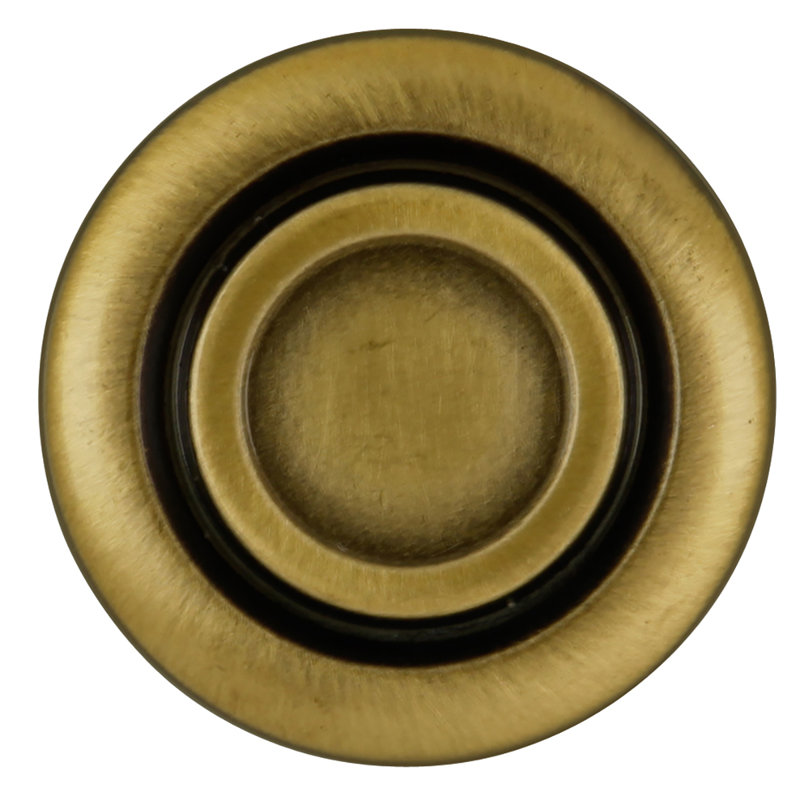 Poignée champignon Cavalier, Laiton antique