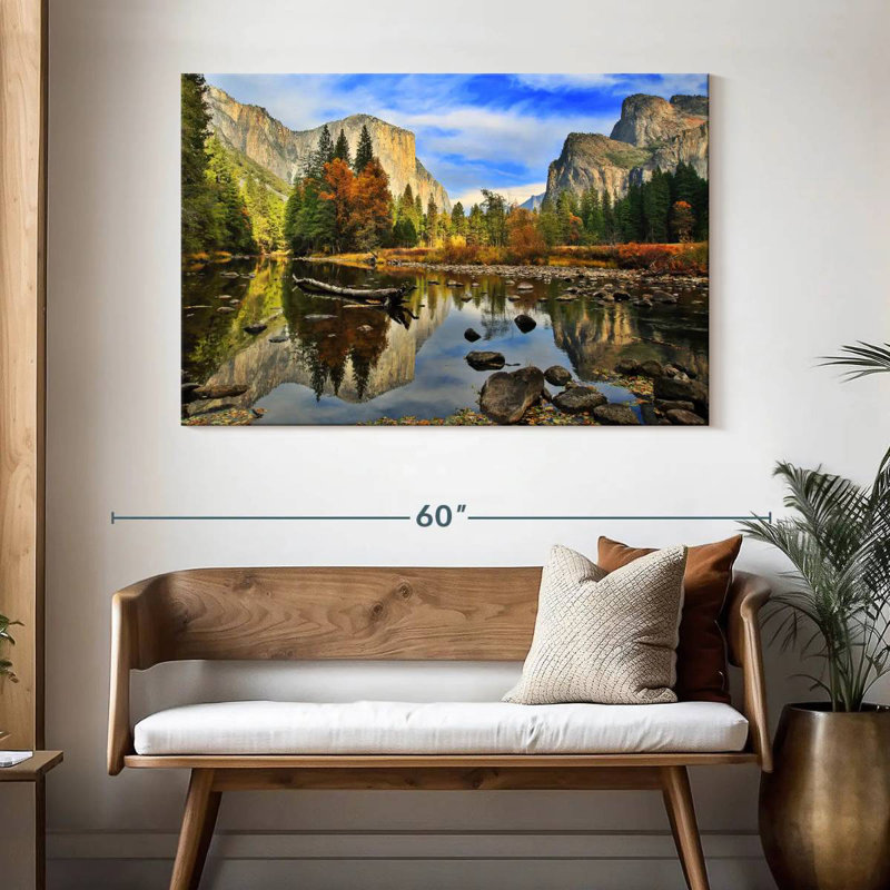 Paysage de la rivière Alvord Merced, H 32 po x l 48 po