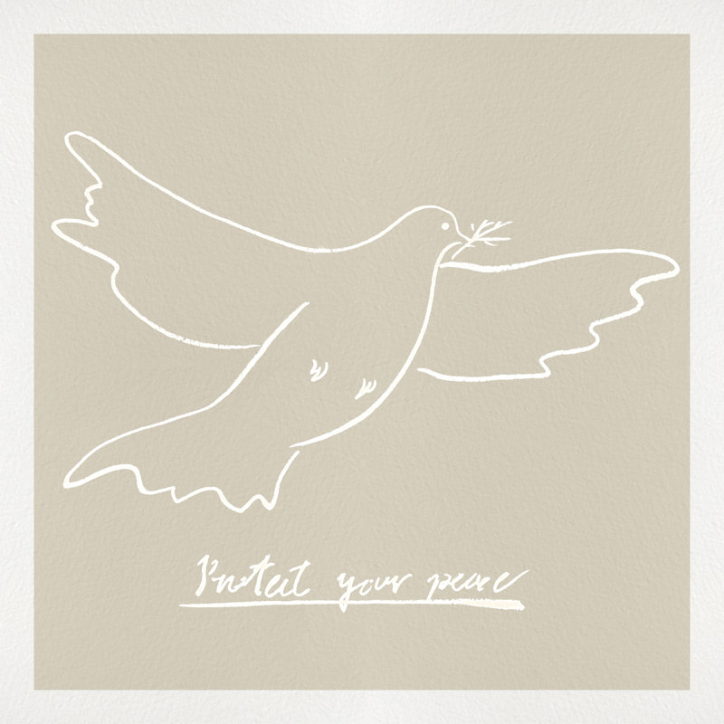 Peace Dove II by Melissa Wang - Wrapped Canvas Print, 30cm H x 30cm W
