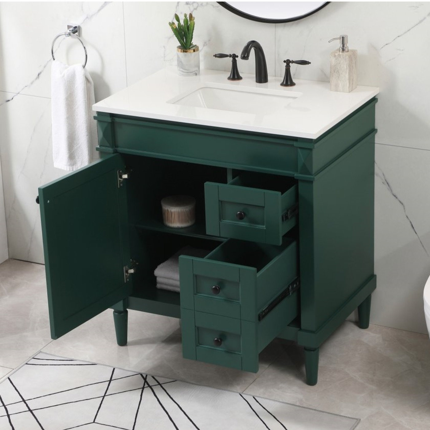 Readington 32'' Single Bathroom Vanity, Green