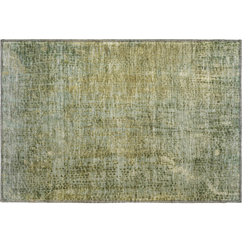 Premium Machine Washable Mayfield Abstract Rug, Green, 8' Round