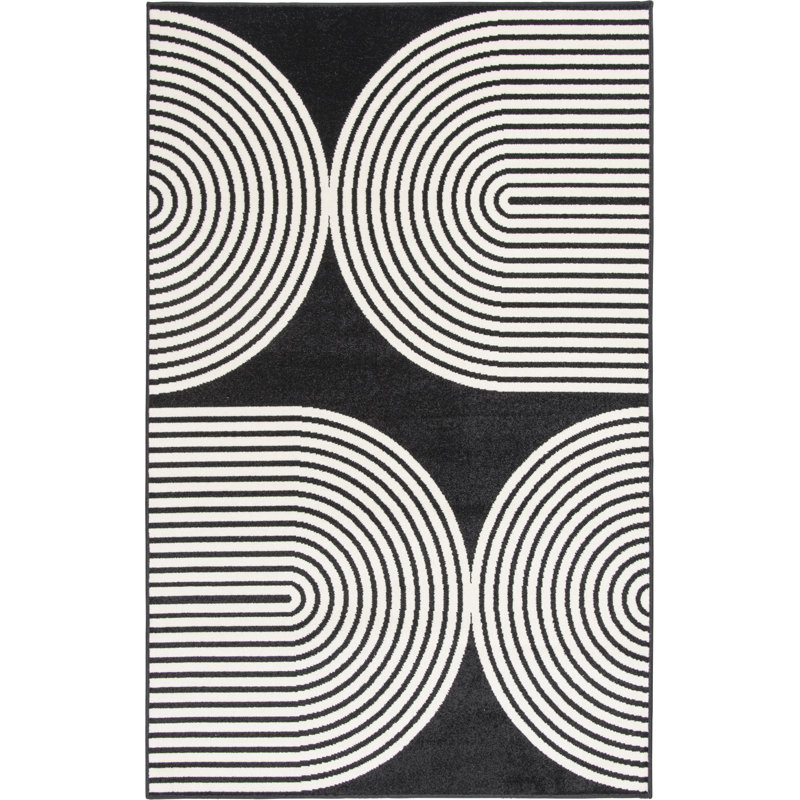 Tapis intérieur / extérieur en polypropylène touffeté à la machine Burnee, Rectangle 2 pi x 3 pi