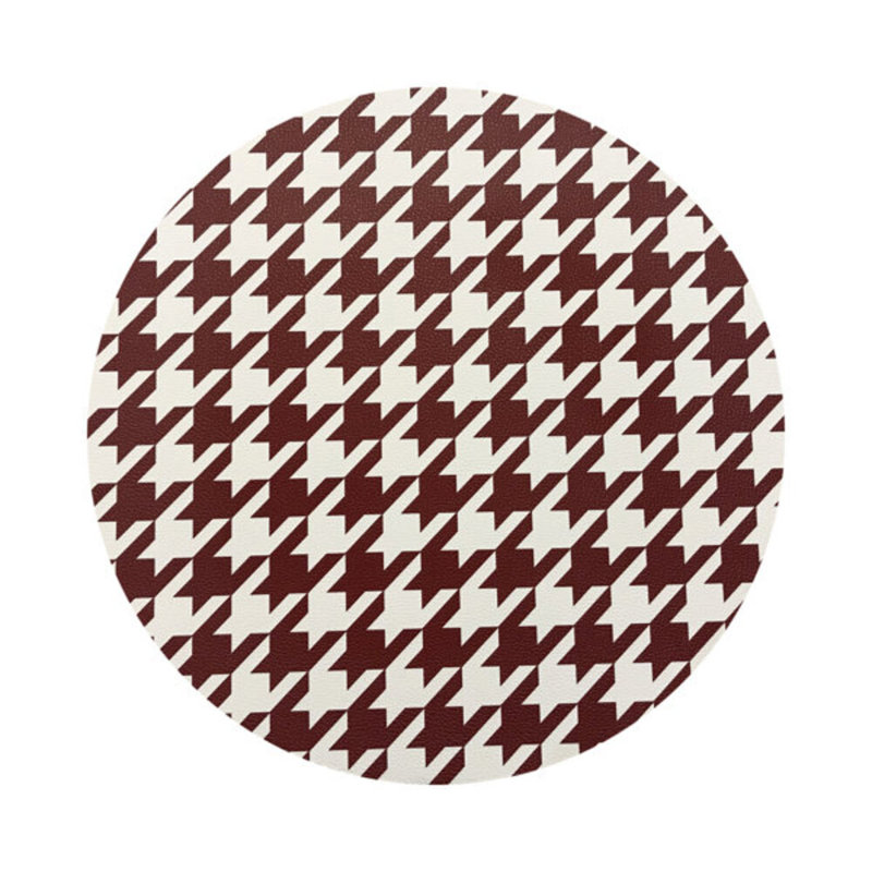 Pebble 16" Vinyl Placemat, Red/White