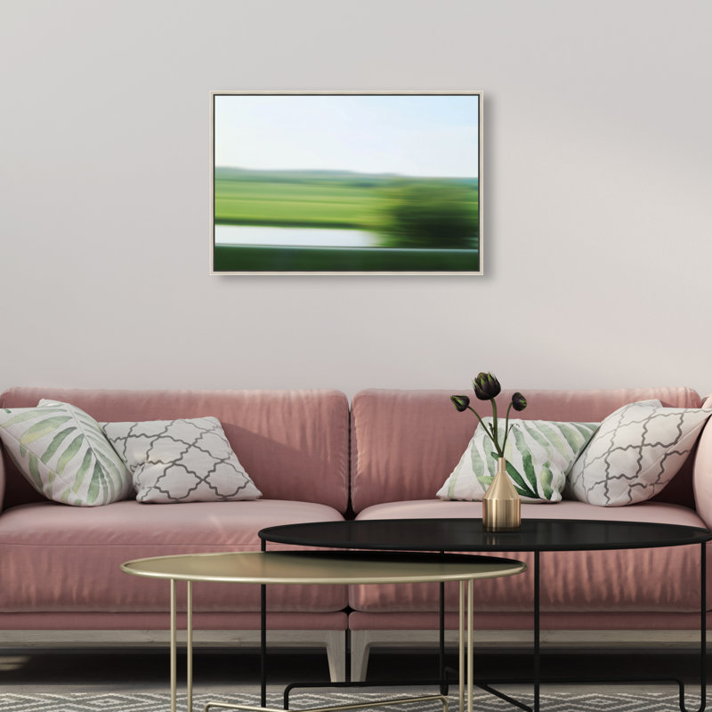 Velocity Meadow I Print by Oliver Gal, 11"H x 16"W, Silver Floater Frame