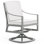 Chaise pivotante de salle à manger avec coussin de siège et de dossier