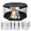 8 parc pour chien H 30 po avec housse de protection, arrangement octogonal de 24 po pour plusieurs races d'animaux, imperméable et robuste 600D, caractéristiques d'évacuation en forme de stylo