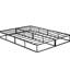 Support de matelas pour grand lit à structure en métal noir avec housse en tissu texturé et support à 12 lattes, capacité de 700 lb, assemblage facile, hauteur de 8,5 po, structure de 8,5 po de hauteur-1622181180