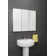 30'' W 25.98'' H Surface Frameless Medicine Cabinet Mirror 9 Adjustable