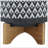 CERAMIC AZTEC PLANTER ON WOODEN STAND, GRAY-889359270