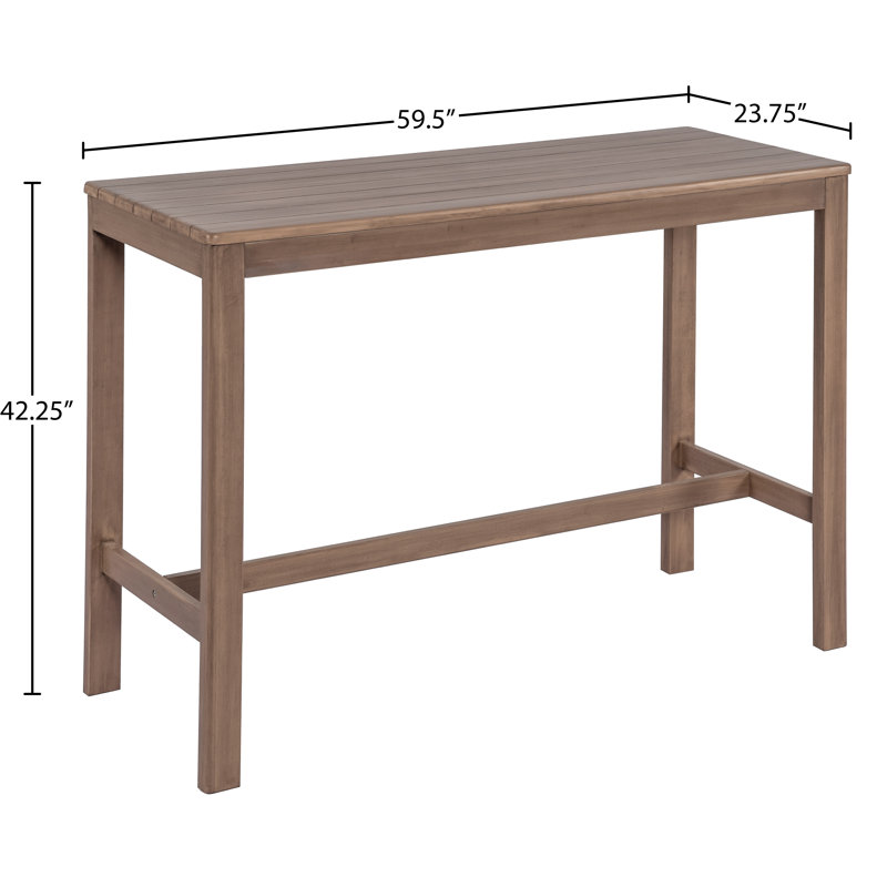 Table de bar d'extérieur rectangulaire Glenwood