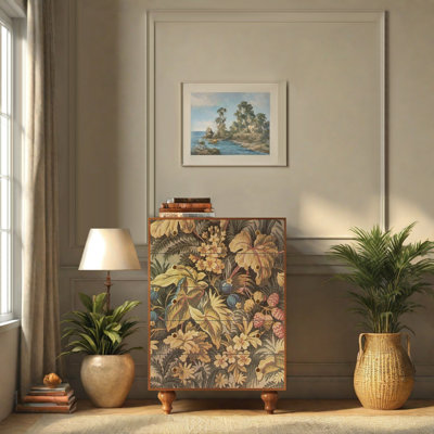 Living room storage home retro style decor cabinet