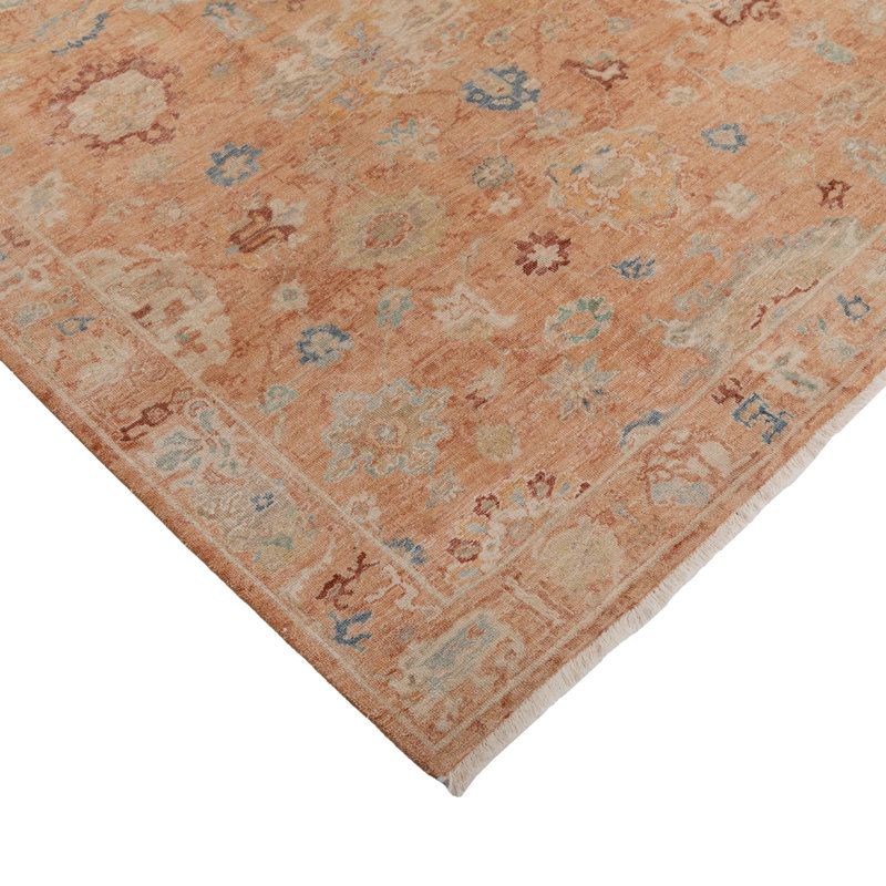 Rust Antique Revival Wool Silk Blend Rug