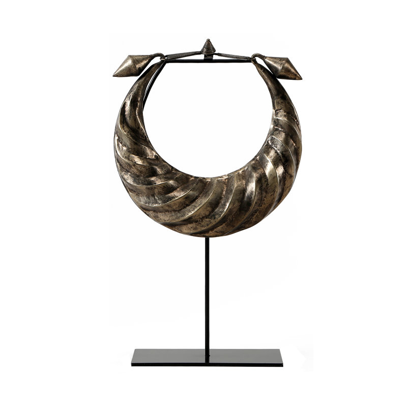 Lily's Living 16" H Miao Silver Metal Twisted Flower Necklace