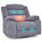 Fabric Recliner With Dual Charging Options, 270° Rotation, 160° Flat-Laying Function, Built-In Massage & Heating Feature - Fall/Winter Style - Boxed Set-1432482290