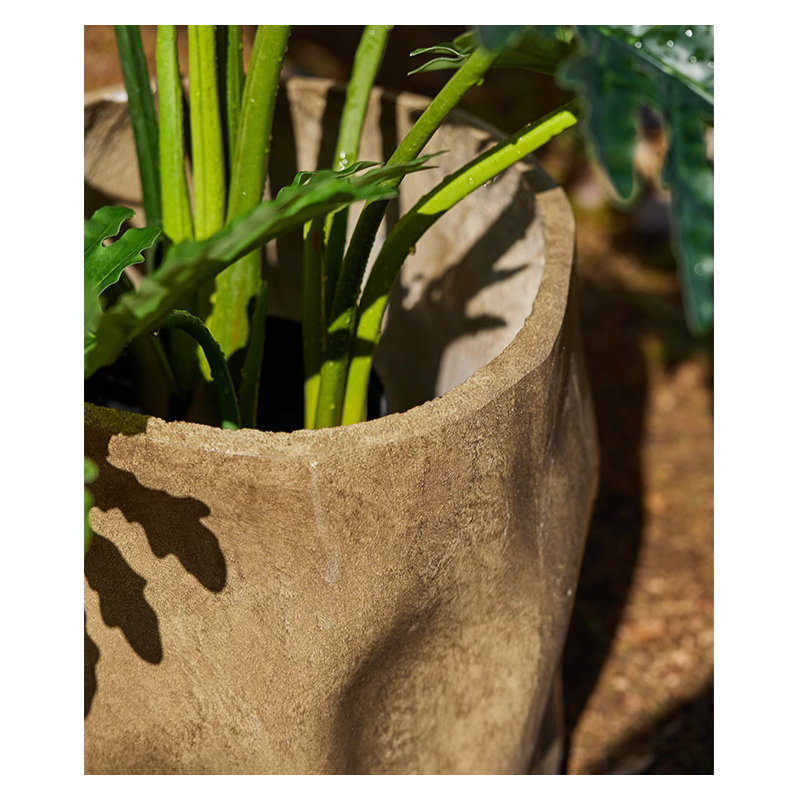 Modern Magnesium Planter, 12.2" H x 9" W x 9" D