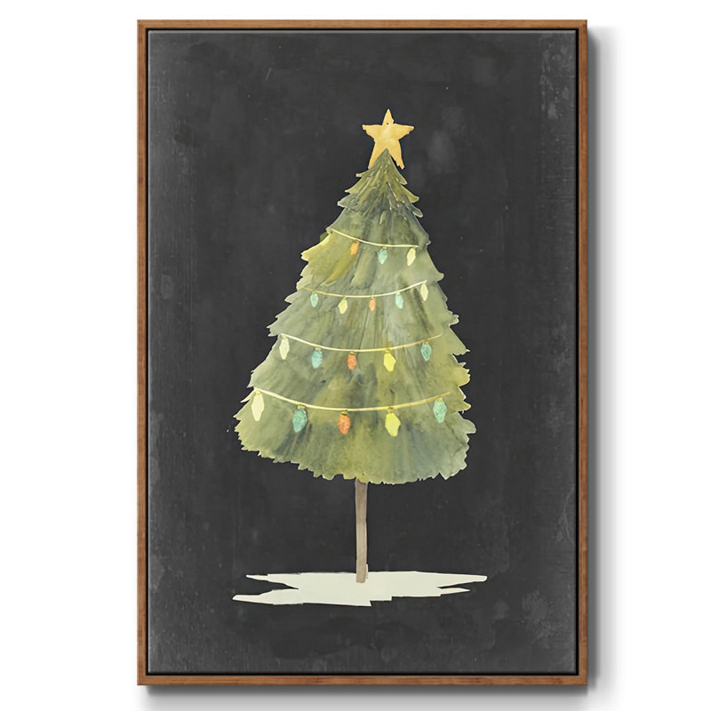 Lueur de Noël I, Noyer, H 41 po x l 27 po x P 1,5 po