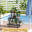 Support à plante d'intérieur et d'extérieur en bambou pour plantes multiples, 3 niveaux-1559351599