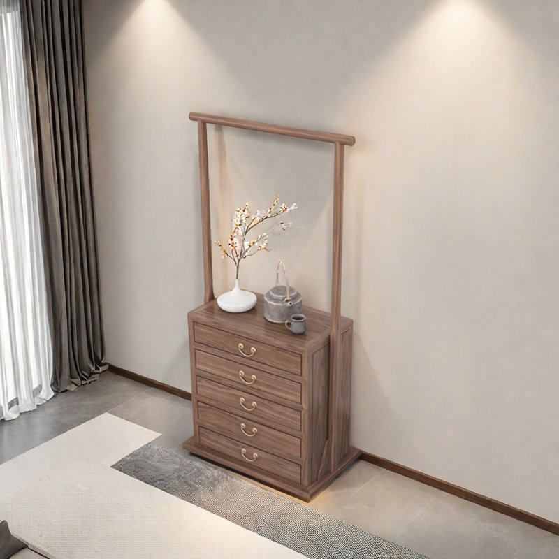 Solid elm Wardrobe with Multi Drawers