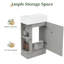 Ensemble de meuble-lavabo simple 18,6 po avec plateau en céramique Treydon-681307228