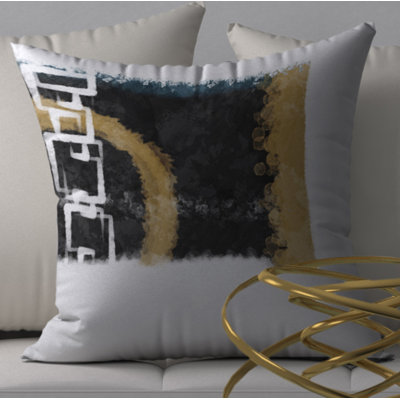 Abstract Reversible Throw Pillow