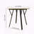 35.43" Round MDF Dining Table – Industrial Style with Black Metal Legs, Seats 4