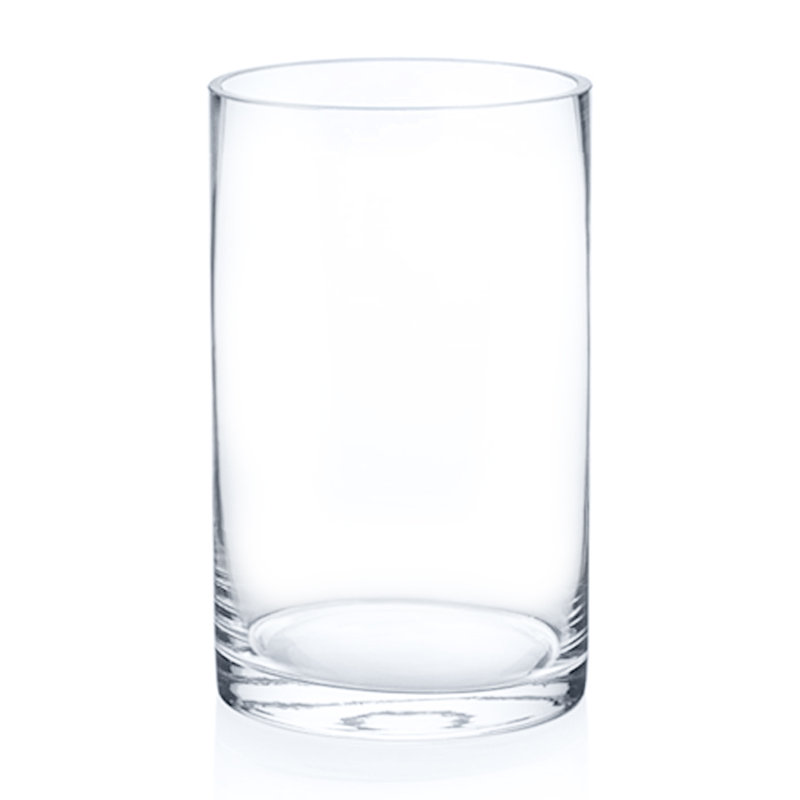 Glass Table Vase, 8" H x 5" W x 5" D